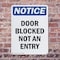 Signmission Door Blocked Not An Entry, 10 in W x Rectangle, Plastic OS-2PACK-NS-P-1014-V-11472 - alternate 2